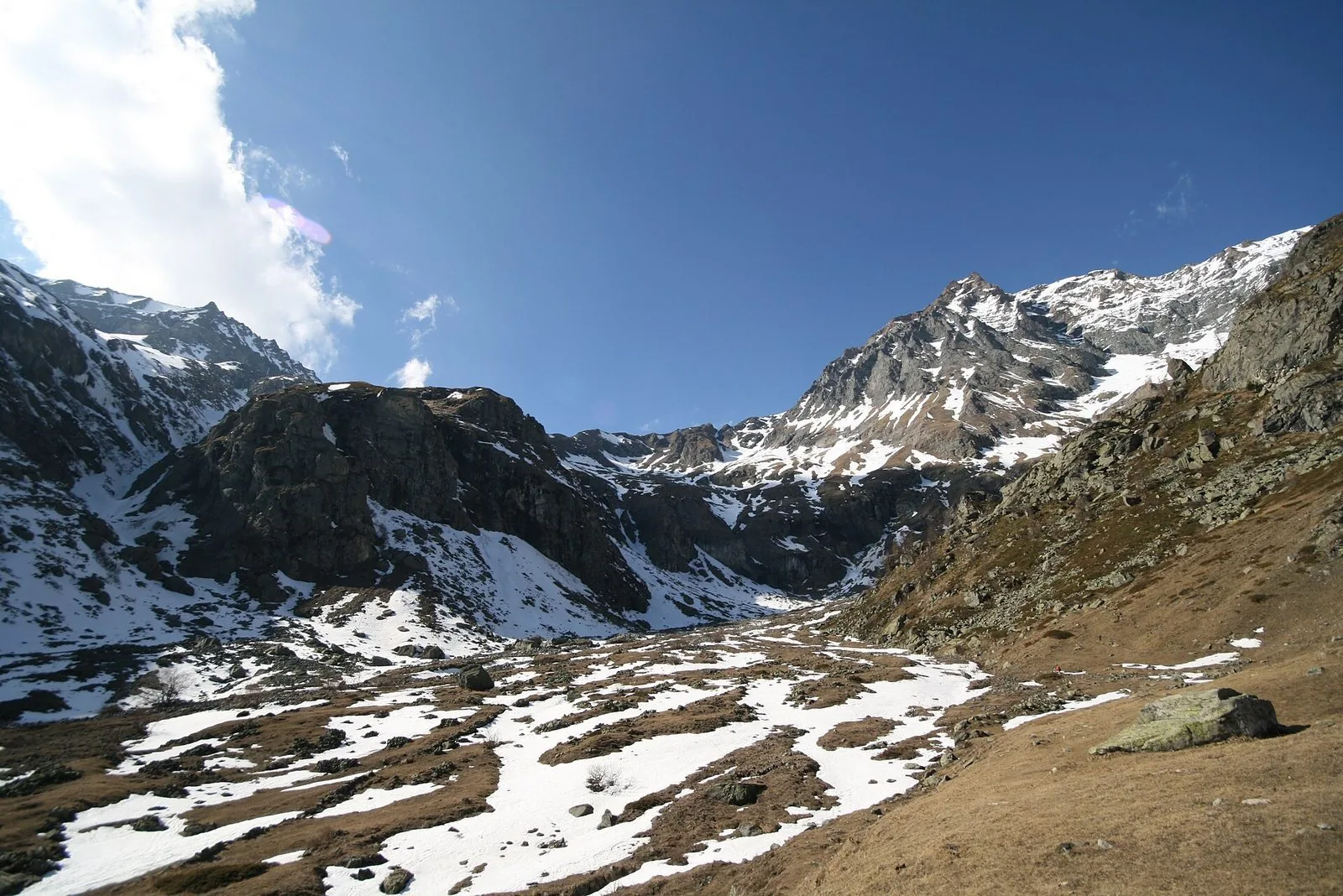 Montagne innevate sopra il Pian della Mussa, nell'alta Val d'Ala